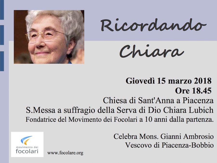 invito Chiara 15 marzo